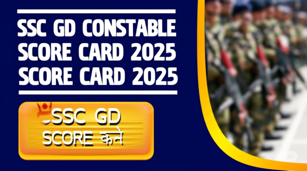 SSC GD Constable Score Card 2025